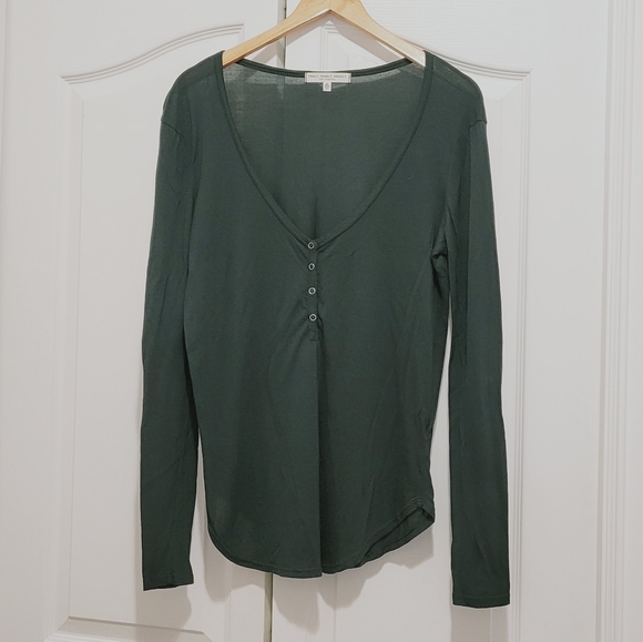 Truly Madly Deeply Deep V Henley Long Sleeve - Picture 3 of 5